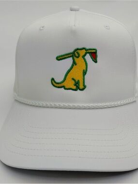 Masters Golfing Labrador Dog Parody Rope Hat Cap Mesh Golf Gift